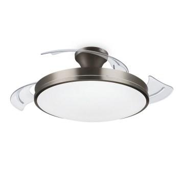 Philips - Lampa sufitowa LED z wentylatorem BLISS LED/35W/230V 5500/4000/2700K nikiel + pilot zdalnego sterowania