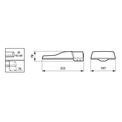 Philips - Lampa uliczna LED CORELINE MALAGA LED/25W/230V 4000K IP65