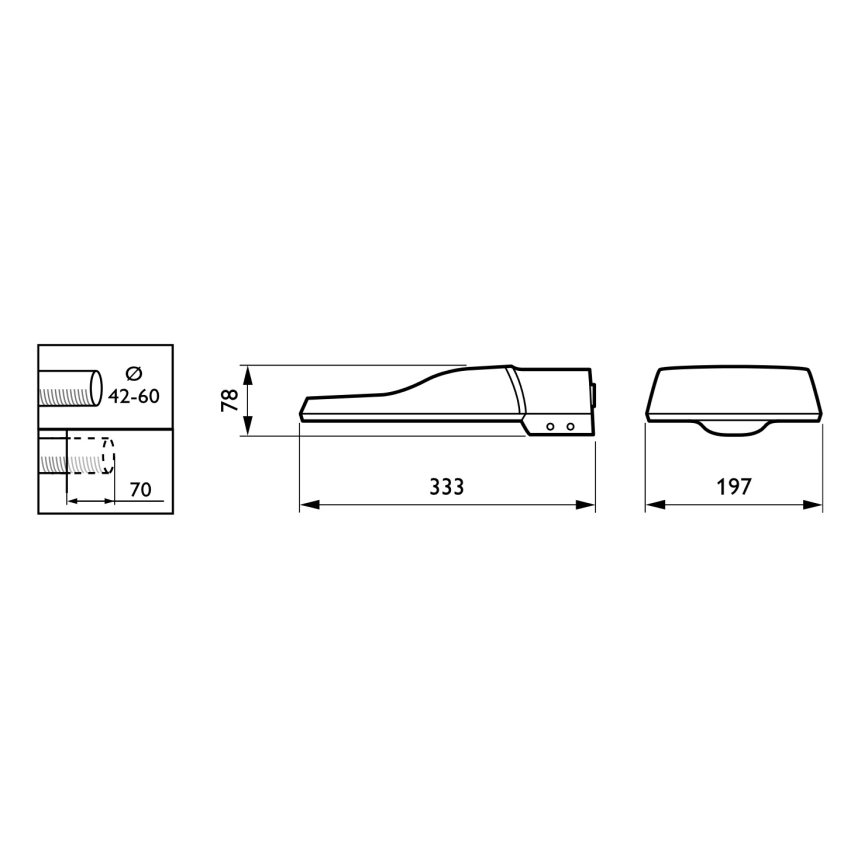 Philips - Lampa uliczna LED CORELINE MALAGA LED/25W/230V 4000K IP65