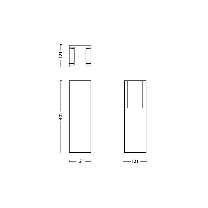 Philips - Lampa zewnętrzna BRIDGE 1xE27/14W/230V IP44 40,2 cm