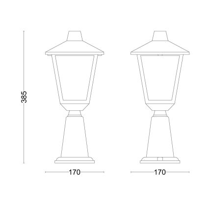 Philips - Lampa zewnętrzna KINNO 1xE27/25W/230V IP44