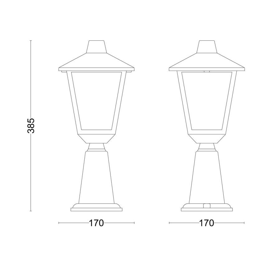 Philips - Lampa zewnętrzna KINNO 1xE27/25W/230V IP44