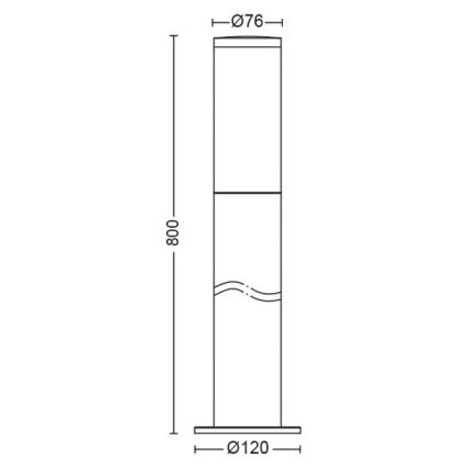 Philips - Lampa zewnętrzna 1xE27/20W/230V 80 cm IP44