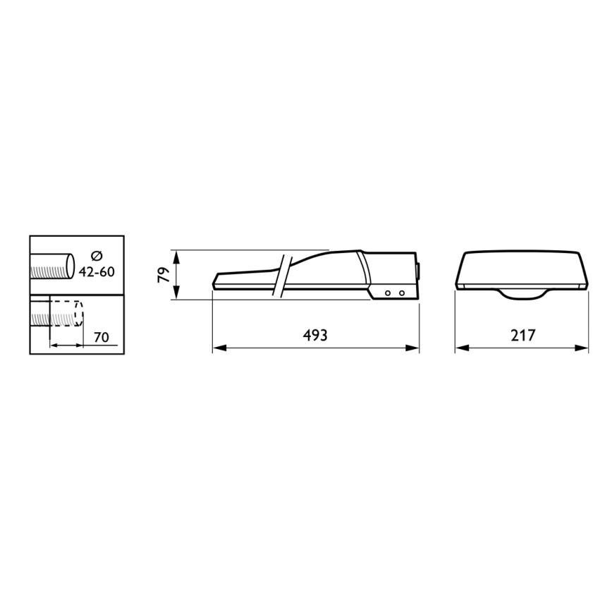 Philips - Latarnia uliczna LED CORELINE MALAGA LED/37W/230V 4000K IP65