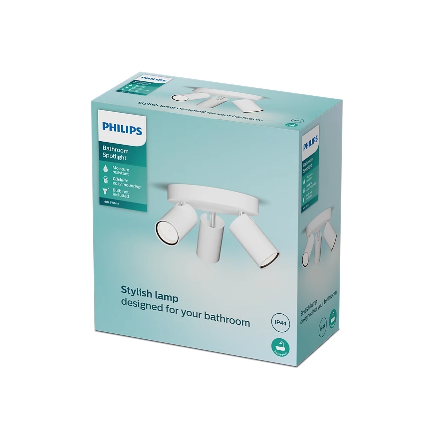 Philips - Łazienkowe oświetlenie punktowe IDRIS 3xGU10/5W/230V IP44 białe