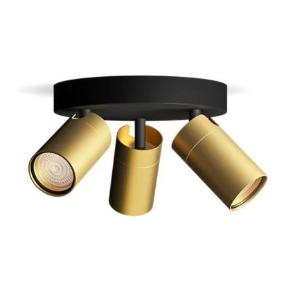 Philips - Łazienkowe oświetlenie punktowe IDRIS 3xGU10/5W/230V IP44 czarne/złote