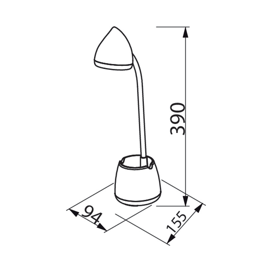 Philips - LED Ściemnialna dotykowa lampa stołowa HAT LED/4,5W/5V 1800 mAh 3000/4000/5700K CRI 90