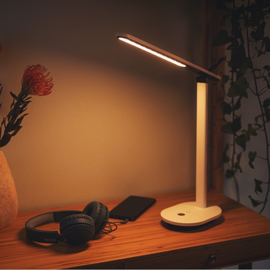 Philips - LED Ściemnialna dotykowa lampa stołowa IVORY LED/5W/5V 3000 mAh 2700/3600/5000K CRI 90