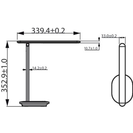 Philips - LED Ściemnialna dotykowa lampa stołowa IVORY LED/5W/5V 3000 mAh 2700/3600/5000K CRI 90