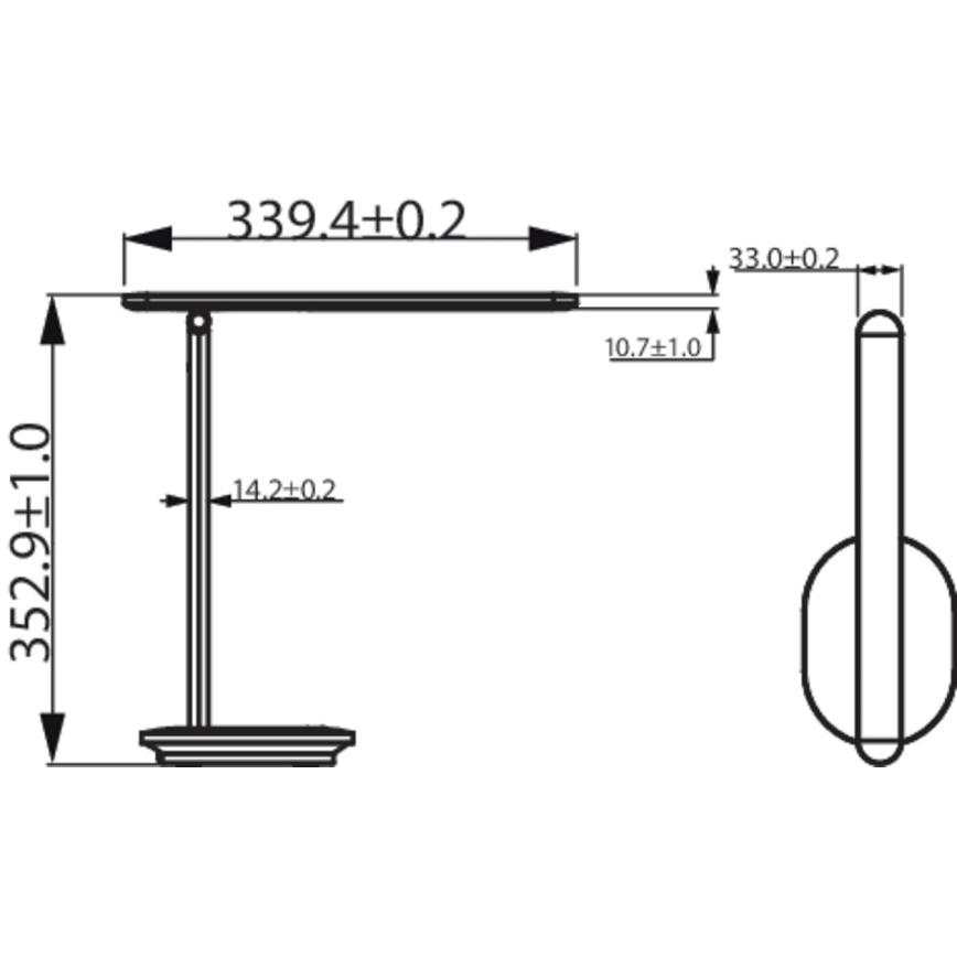 Philips - LED Ściemnialna dotykowa lampa stołowa IVORY LED/5W/5V 3000 mAh 2700/3600/5000K CRI 90