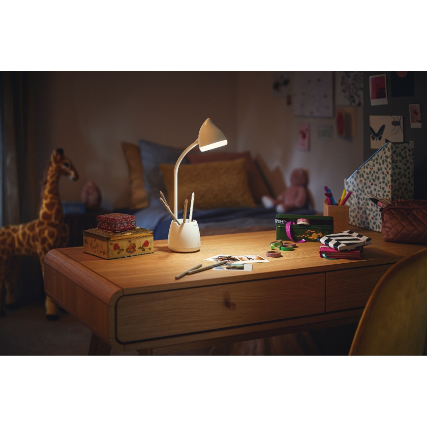 Philips - LED Ściemnialna dotykowa lampa stołowa HAT LED/4,5W/5V 3000/4000/5700K CRI 90