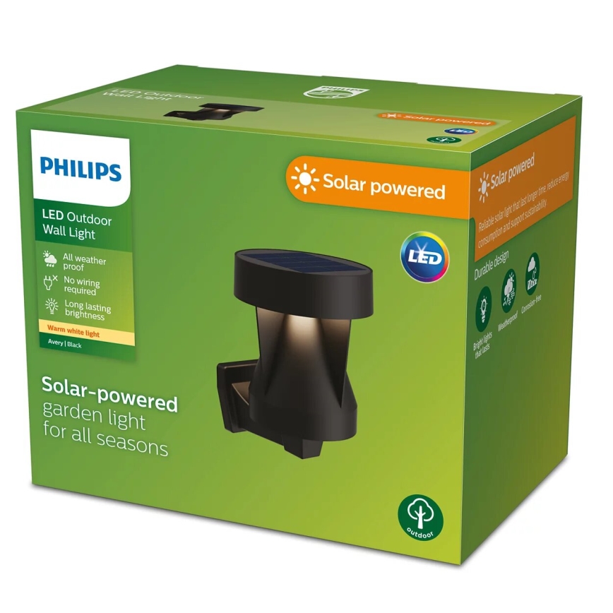 Philips - LED Kinkiet solarny AVERY LED/1,8W/3,7V 2700K IP44