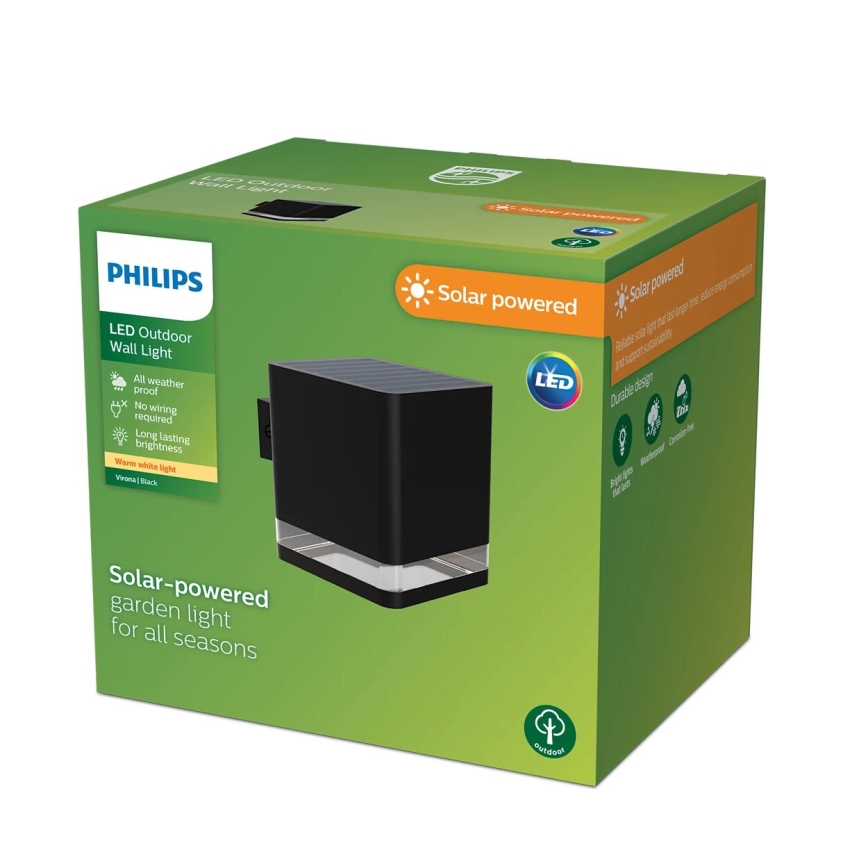 Philips - LED Kinkiet solarny VIRONA LED/1,8W/3,7V 2700K IP44
