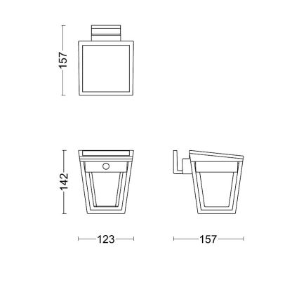 Philips - LED Kinkiet solarny z czujnikiem NISSA LED/1,8W/3,7V 3000K IP44