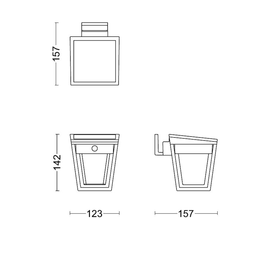 Philips - LED Kinkiet solarny z czujnikiem NISSA LED/1,8W/3,7V 3000K IP44