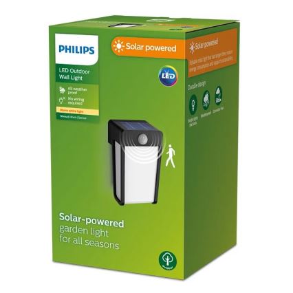 Philips - LED Kinkiet solarny z czujnikiem SHROUD LED/2,3W/3,7V 600 mAh IP44