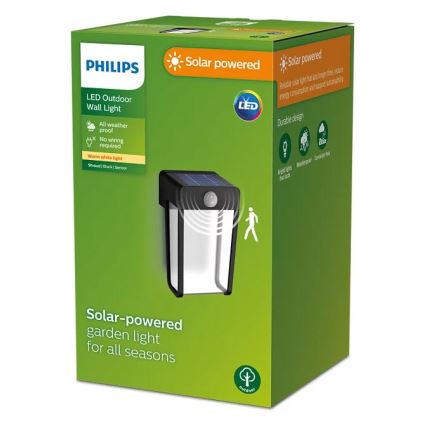 Philips - LED Kinkiet solarny z czujnikiem SHROUD LED/2,3W/3,7V IP44