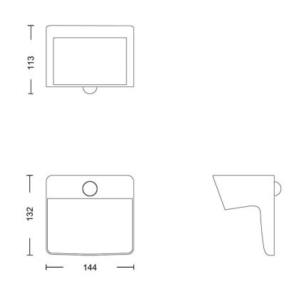 Philips - LED Kinkiet solarny z czujnikiem YARIXA LED/2,2W/3,7V IP44