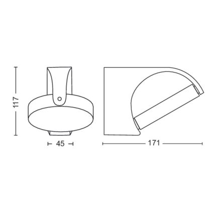 Philips - LED Kinkiet zewnętrzny LED/7W/230V 2700K IP44