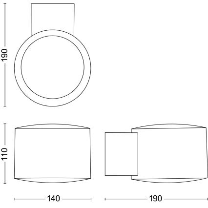 Philips - LED Kinkiet zewnętrzny OTIS LED/4,3W/230V 2700K IP44