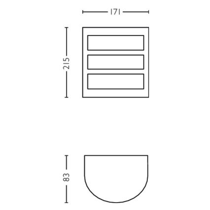 Philips - LED Kinkiet zewnętrzny LED/6W/230V 2700K IP44