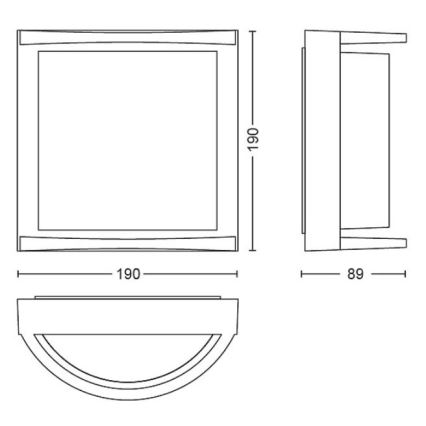 Philips - LED Kinkiet zewnętrzny SAMONDRA LED/3,8W/230V IP44