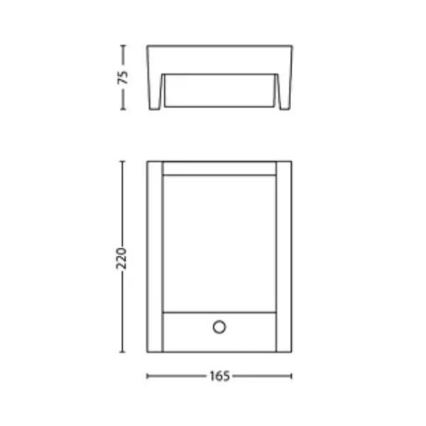 Philips - LED Kinkiet zewnętrzny z czujnikiem ARBOUR LED/3,8W/230V 2700K IP44