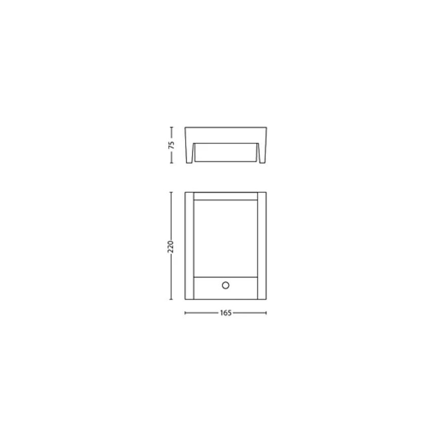 Philips - LED Kinkiet zewnętrzny z czujnikiem ARBOUR LED/3,8W/230V 2700K IP44