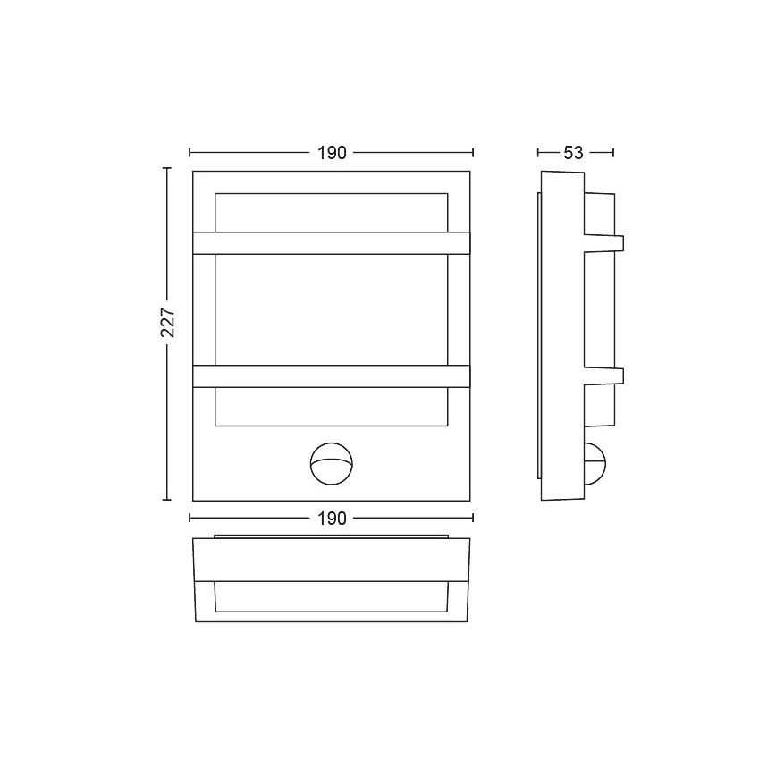 Philips - LED Kinkiet zewnętrzny z czujnikiem PETRONIA LED/3,8W/230V IP44