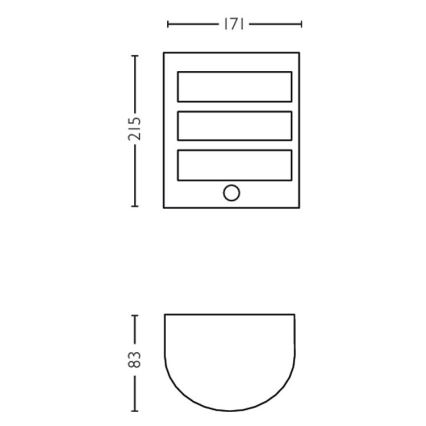 Philips-LED Kinkiet zewnętrzny z czujnikiem LED/6W/230V 4000K IP44