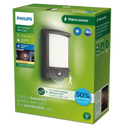 Philips - LED Kinkiet zewnętrzny z czujnikiem SAMONDRA LED/3,8W/230V IP44