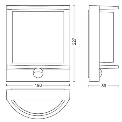 Philips - LED Kinkiet zewnętrzny z czujnikiem SAMONDRA LED/3,8W/230V IP44