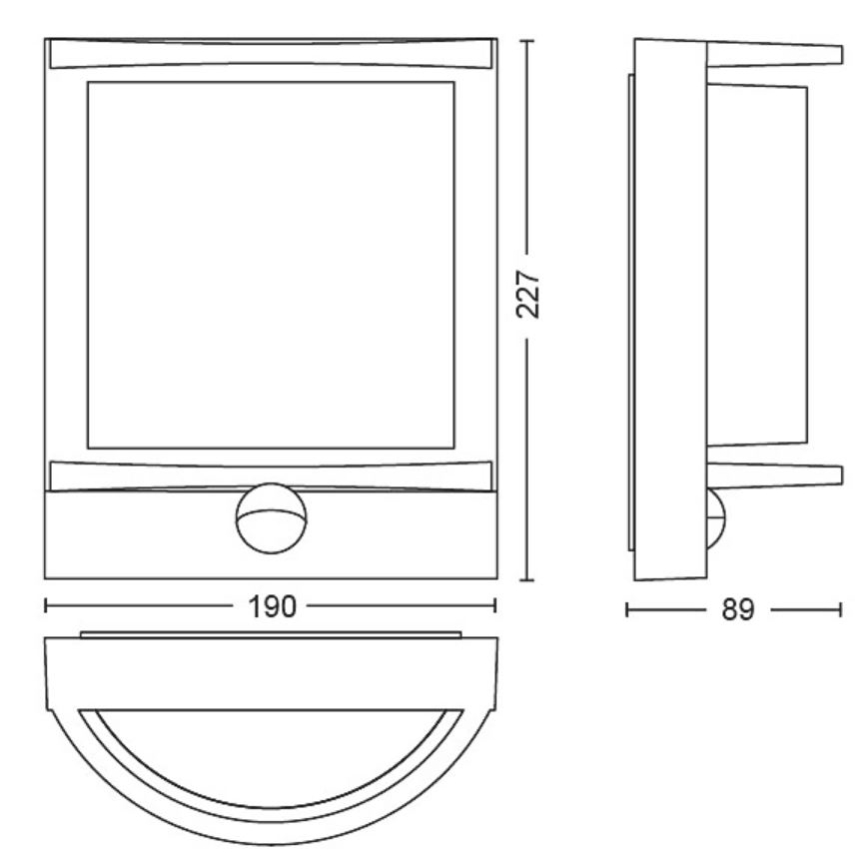 Philips - LED Kinkiet zewnętrzny z czujnikiem SAMONDRA LED/3,8W/230V IP44