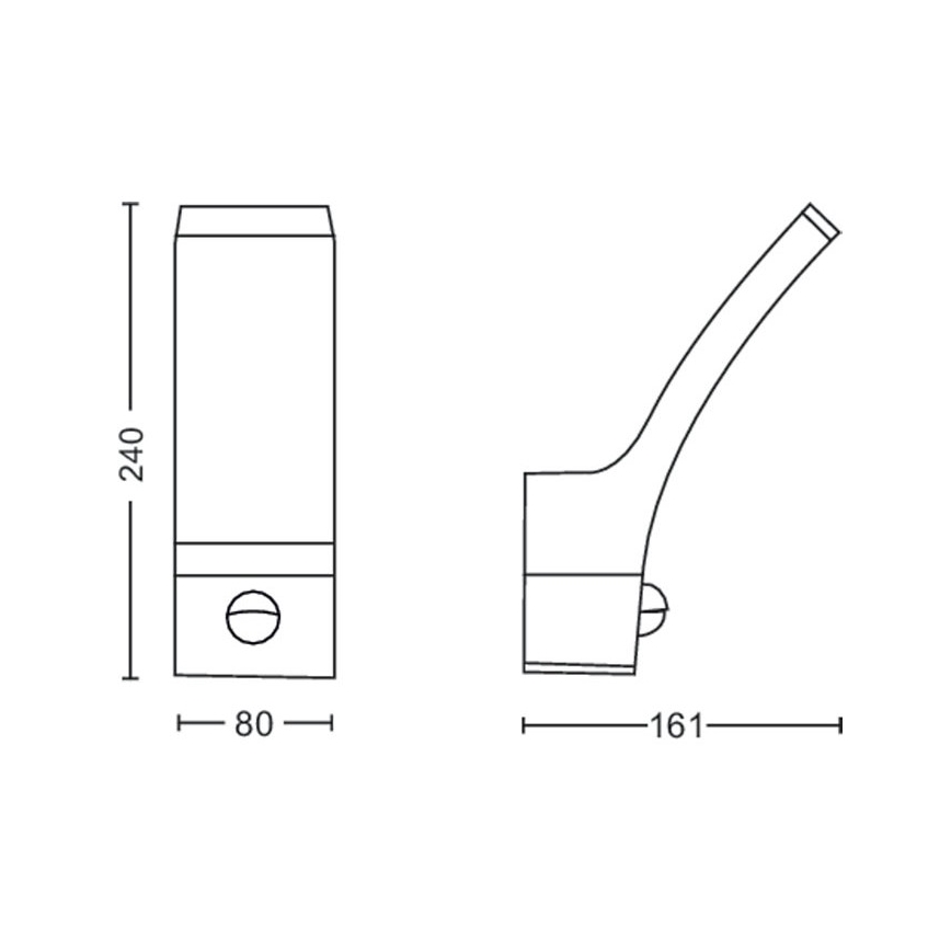 Philips - LED Kinkiet zewnętrzny z czujnikiem LED/12W/230V 2700K IP44