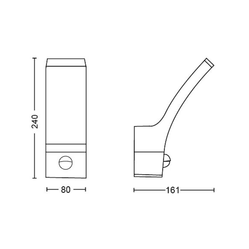 Philips - LED Kinkiet zewnętrzny z czujnikiem SPLAY LED/3,8W/230V IP44