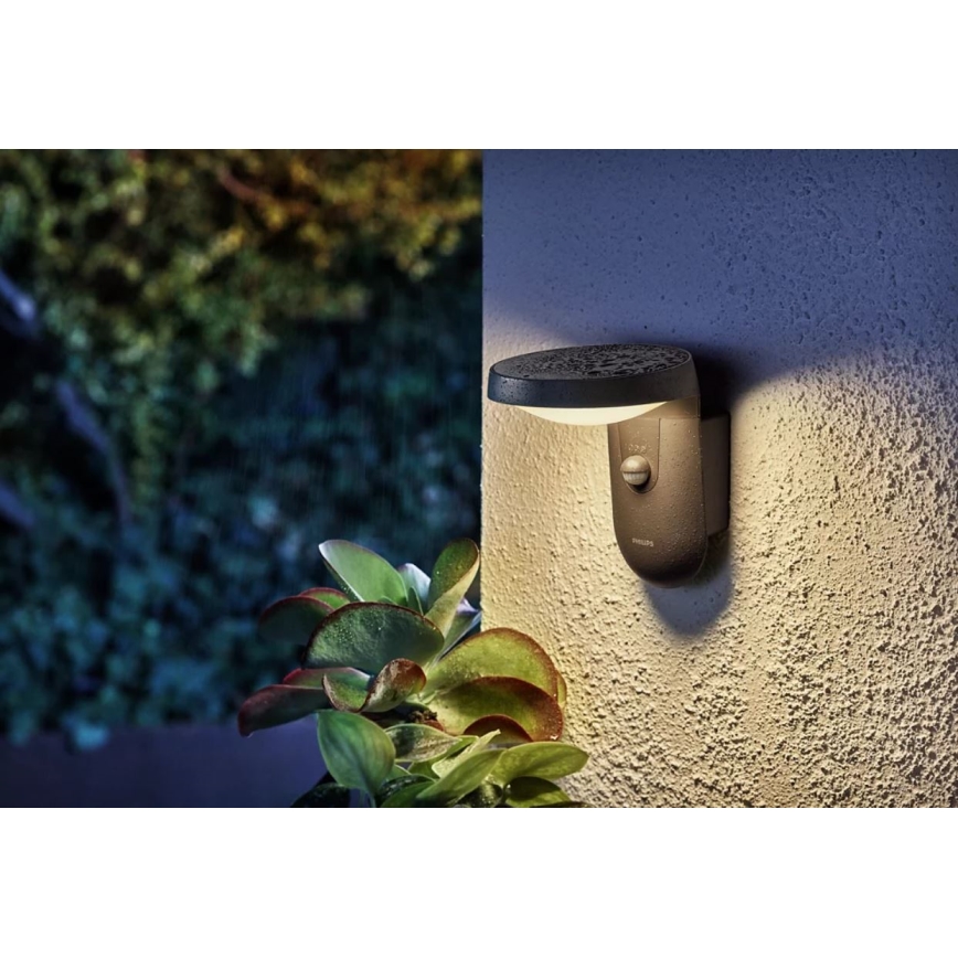 Philips - LED Kinkiet zewnętrzny z czujnikiem LED/9W/230V 2700K IP44