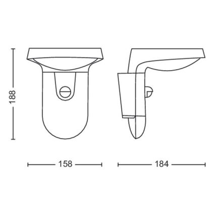 Philips - LED Kinkiet zewnętrzny z czujnikiem LED/9W/230V 4000K IP44