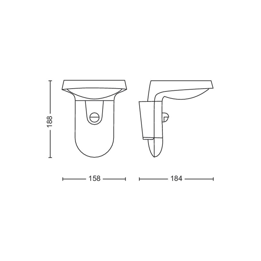 Philips - LED Kinkiet zewnętrzny z czujnikiem LED/9W/230V 4000K IP44