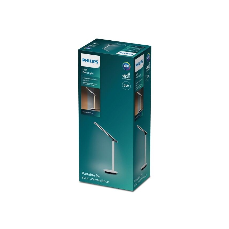 Philips - LED dotykowa lampa stołowa ściemnialna IVORY LED/5W/5V 3000 mAh 2700/3600/5000K CRI 90