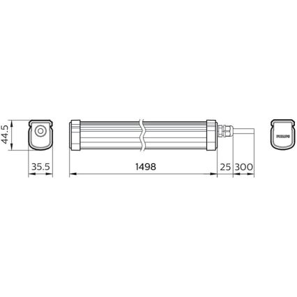 Philips - LED Lampa przemysłowa PROJECTLINE LED/54W/230V IP65