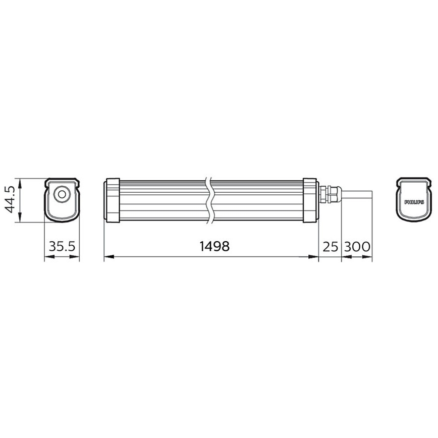 Philips - LED Lampa przemysłowa PROJECTLINE LED/54W/230V IP65
