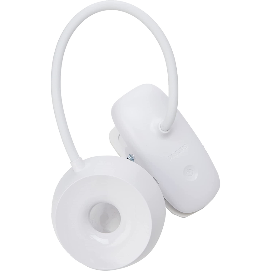 Philips - LED Lampa ściemnialna z klipsem DONUTCLIP LED/3W/5V 1200 mAh CRI 90 biała