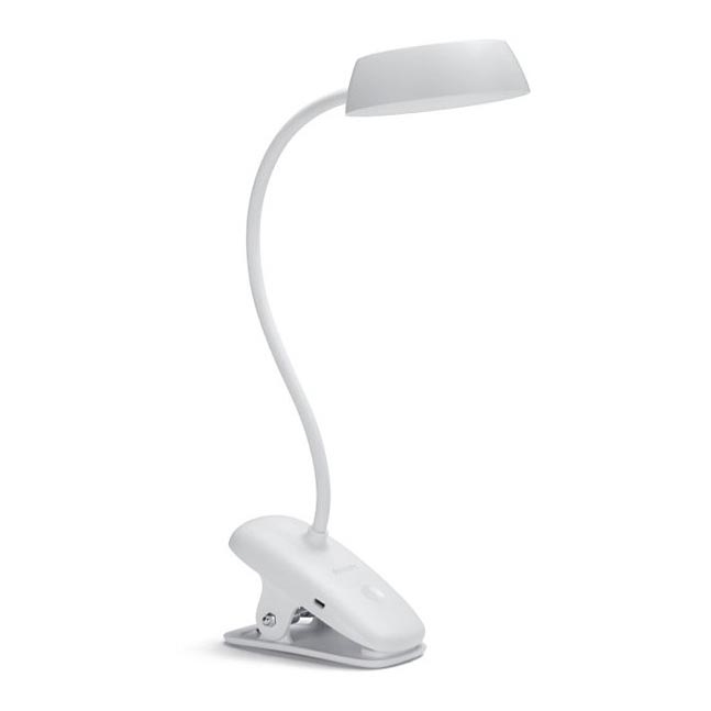 Philips - LED Lampa ściemnialna z klipsem DONUTCLIP LED/3W/5V 1200 mAh CRI 90 biała