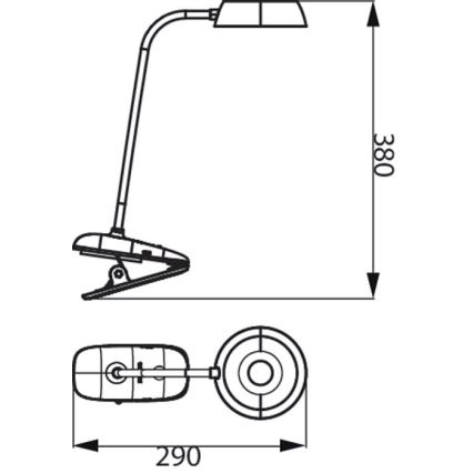 Philips - LED Lampa ściemnialna z klipsem DONUTCLIP LED/3W/5V 1200 mAh CRI 90 różowa