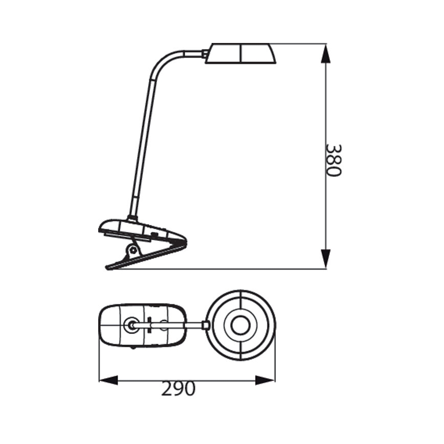Philips - LED Lampa ściemnialna z klipsem DONUTCLIP LED/3W/5V 1200 mAh CRI 90 różowa