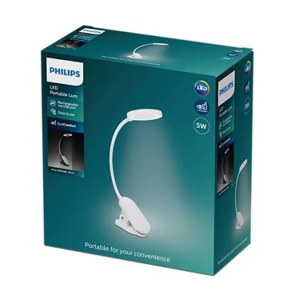 Philips - LED Lampa ściemnialna z klipsem LED/5W/5V CRI 90