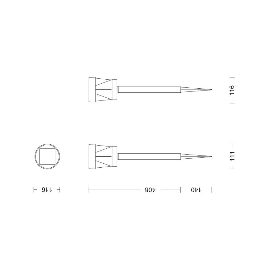 Philips - LED Lampa solarna AVERY LED/1,8W/3,7V 2700K IP44