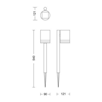 Philips - LED Lampa solarna FYCE LED/1,5W/3,7V 1200 mAh IP44
