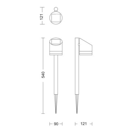 Philips - LED Lampa solarna FYCE LED/1,5W/3,7VIP44