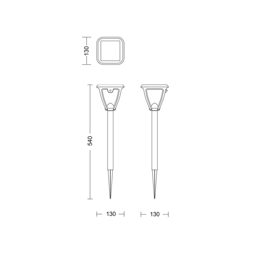 Philips - LED Lampa solarna VAPORA LED/1,5W/3,7V IP44